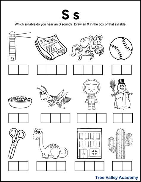 Letter S Sound Worksheets Tree Valley Academy S Sound Worksheet - S Sound Worksheet