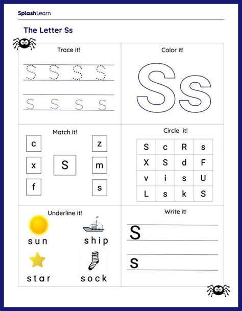 Letter S Worksheets For Kindergarteners Online Splashlearn Letter S Worksheets For Kindergarten - Letter S Worksheets For Kindergarten