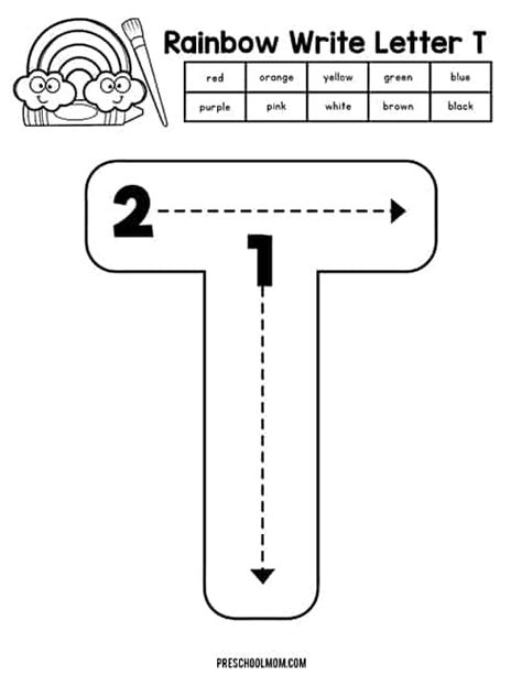 Letter T Preschool Printables Preschool Mom T Tracing Worksheet - T Tracing Worksheet