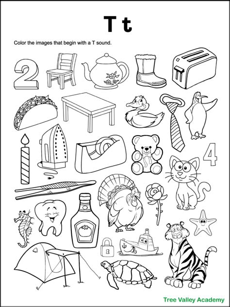 Letter T Sound Worksheets Tree Valley Academy Letter T Worksheets For Kindergarten - Letter T Worksheets For Kindergarten