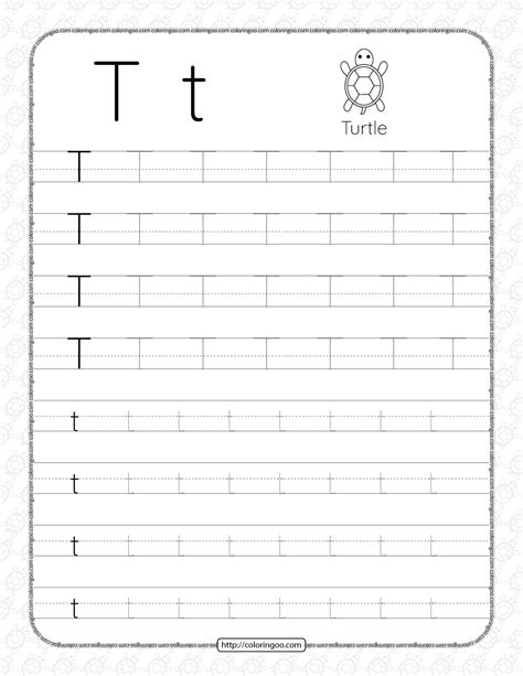 Letter T Tracing Worksheet All Kids Network T Tracing Worksheet - T Tracing Worksheet