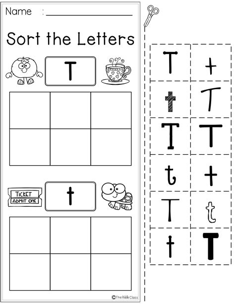 Letter T Worksheets For Preschool And Kindergarten Kindergarten Words That Start With T - Kindergarten Words That Start With T