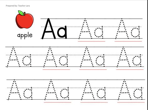 Letter Tracing Alphabet A Kiddoworksheets Tracing Letter A Worksheet - Tracing Letter A Worksheet