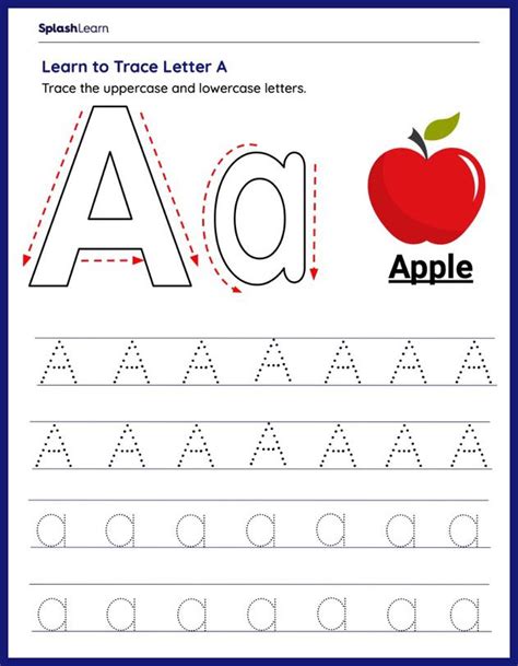 Letter Tracing Worksheets For Kindergarteners Splashlearn Letter Tracing Worksheet  Kindergarten - Letter Tracing Worksheet, Kindergarten
