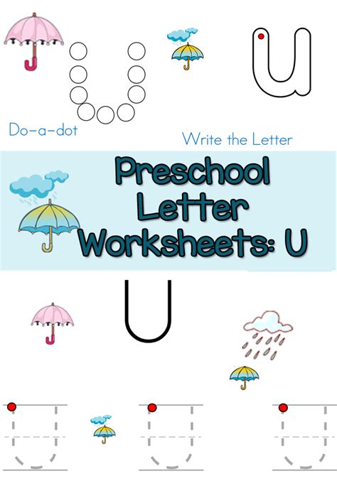 Letter U Activities For Preschool Letter U Worksheets Letter U Preschool Worksheets - Letter U Preschool Worksheets