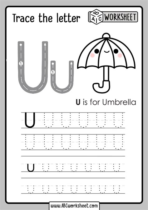 Letter U Alphabet Tracing Worksheets Letter U Tracing Worksheets Preschool - Letter U Tracing Worksheets Preschool