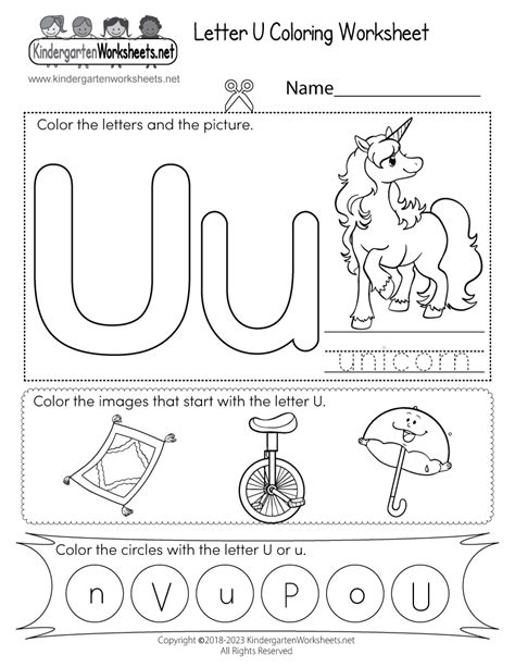 Letter U Worksheets For Preschool Kids Middot The Letter U Preschool Worksheets - Letter U Preschool Worksheets