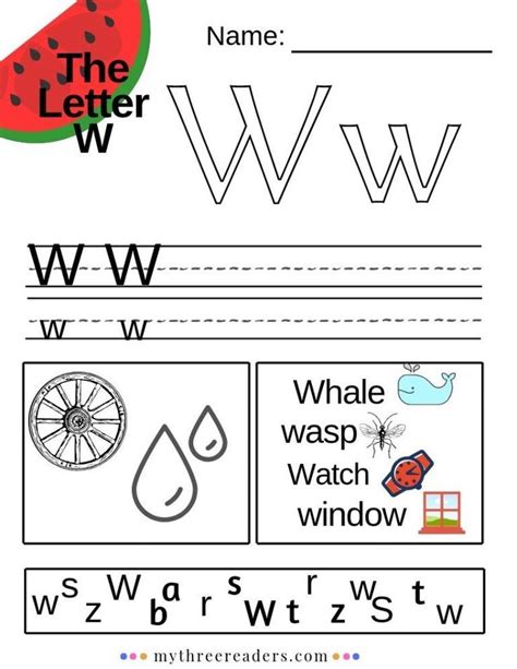 Letter W Worksheets Amp Free Printables Education Com Letter W Kindergarten Worksheet - Letter W Kindergarten Worksheet