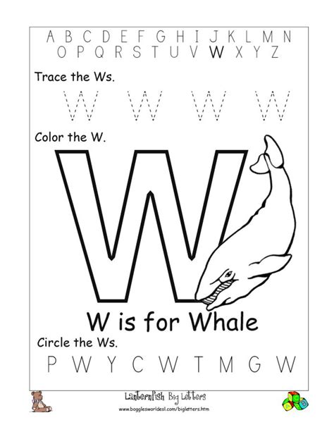 Letter W Worksheets For Preschool   Free Letter W Worksheets For Preschool Kids - Letter W Worksheets For Preschool