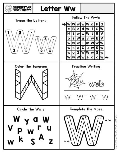 Letter W Worksheets Superstar Worksheets Letter W Worksheets Preschool - Letter W Worksheets Preschool