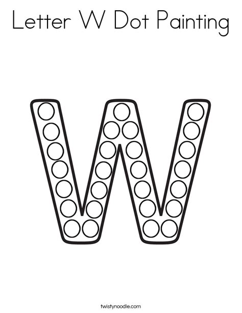 Letter W Worksheets Twisty Noodle W  Worksheet - W$ Worksheet