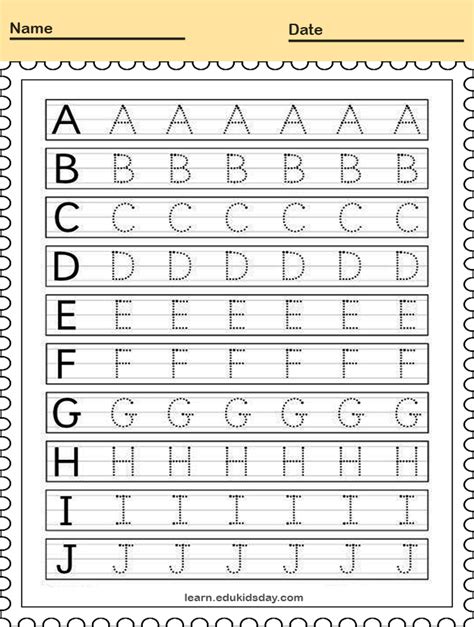 Letter Worksheet For Kindergarten Edukidsday Com Letter Worksheet  Kindergarten - Letter Worksheet, Kindergarten