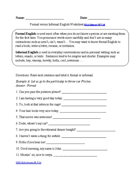 Letter Writing 7th Grade Ela Worksheets And Vocabulary Parts Of Letters Writing - Parts Of Letters Writing