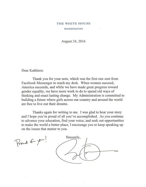 Letter Writing To President Obama 8211 The Offical Writing Letters To President - Writing Letters To President
