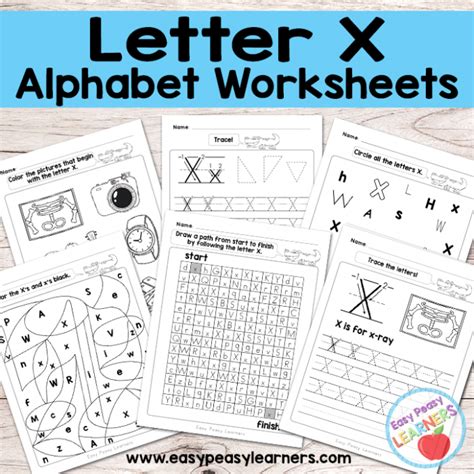 Letter X Worksheets Alphabet Series Easy Peasy Learners X Worksheets For Preschool - X Worksheets For Preschool