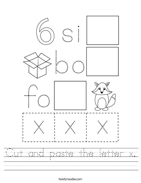 Letter X Worksheets Twisty Noodle Preschool Letter X Worksheets - Preschool Letter X Worksheets