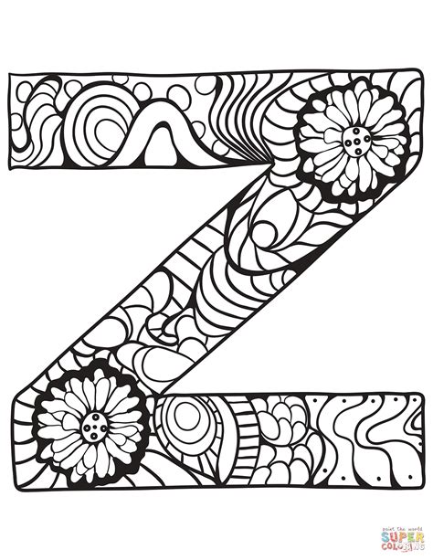 Letter Z 187 Alphabet Coloring Colorful Letters A To Z - Colorful Letters A To Z