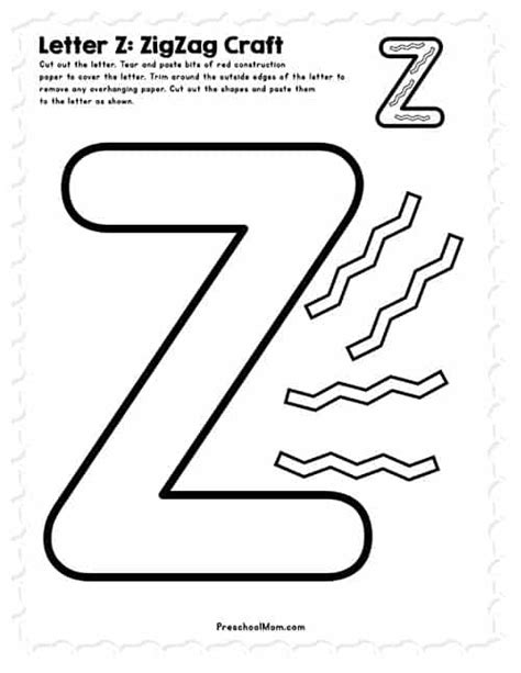Letter Z Preschool Printables Preschool Mom Letter Z Worksheet - Letter Z Worksheet