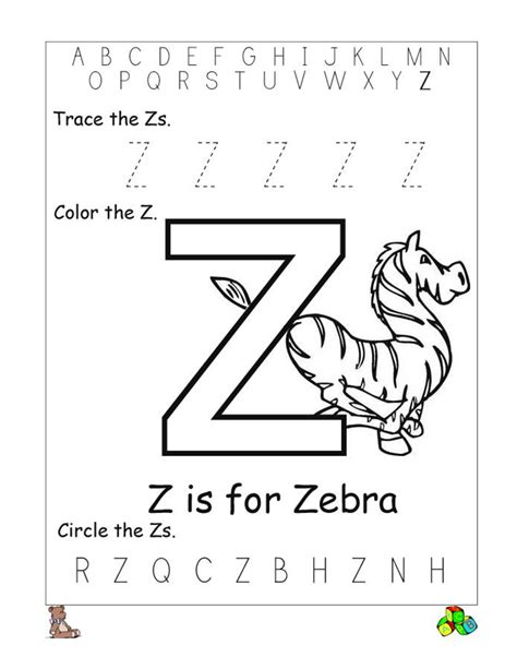 Letter Z Worksheet Preschool    Letter Z Worksheets For Preschool Kids The Inspiration - Letter Z Worksheet Preschool'