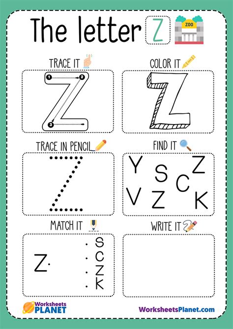 Letter Z Worksheets For Preschool Kids Middot The Letter Z Preschool Worksheets - Letter Z Preschool Worksheets