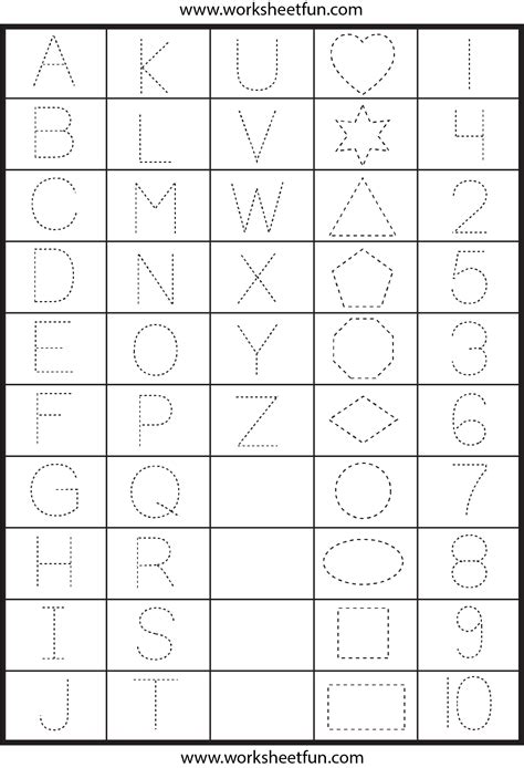 Letters Numbers And Shapes Tracing Worksheets Pre K Tracing Letters And Numbers Worksheet - Tracing Letters And Numbers Worksheet