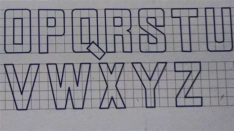 Letters On Graph Paper