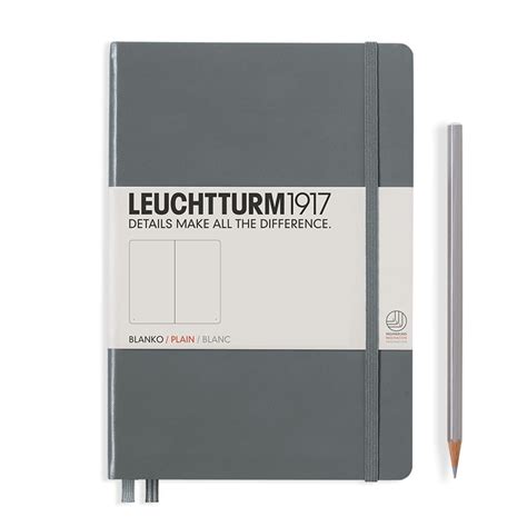 Full Download Leuchtturm1917 344785 Notebook Medium A5 249 Numbered Pages Plain Anthracite 