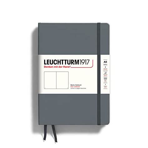 Full Download Leuchtturm1917 344785 Notebook Medium A5 249 Numbered Pages Plain Anthracite 