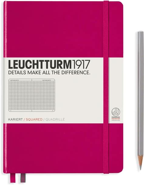 Download Leuchtturm1917 344808 Notebook Medium A5 249 Numbered Pages Squared Berry 