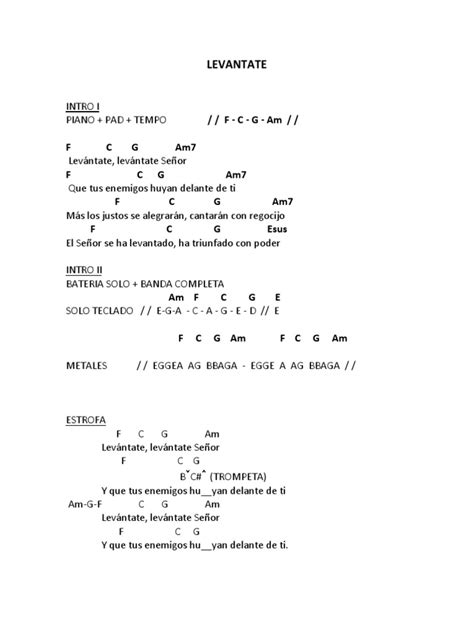 Levantate Señor Letra