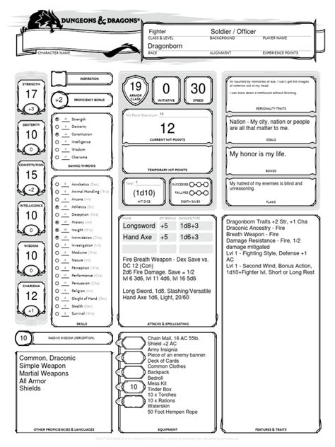 Level 1 Dragonborn
