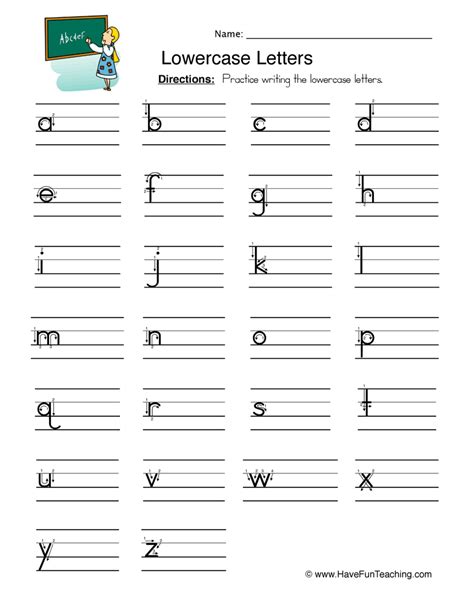 Level 3 Handwriting Pages Lowercase The Measured Mom Small Letters In 4 Lines - Small Letters In 4 Lines