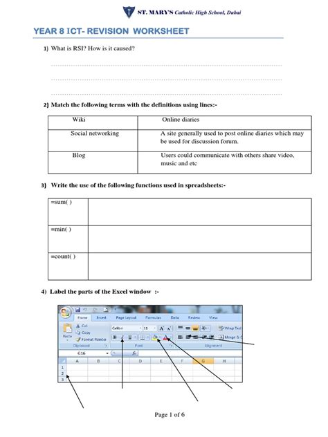 Level F Computing Revsion Sheet Sabis