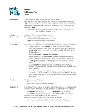 Read Online Level 2 3 1 Lesson Plan Session 1 Brainpop Esl 