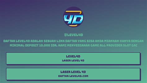 LEVEL4D LINK - Aplikasi ini memungkinkan Anda unduh dan mainkan g