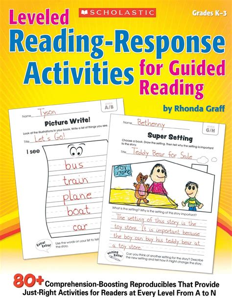 Read Online Leveled Reading Response Activities For Guided Reading 80 Comprehension Boosting Reproducibles That Provide Just Right Activities For Readers At Every Level From A To N 