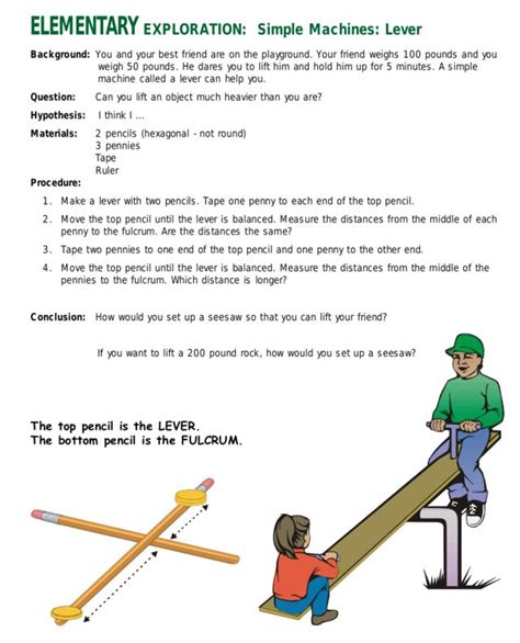 Levers Mdash Lesson Plans Amp Printables By River Types Of Levers Worksheet Physical Science - Types Of Levers Worksheet Physical Science