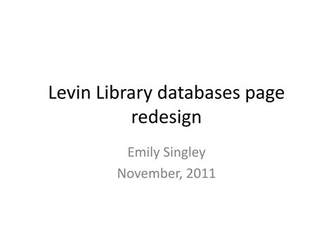 Levin Ppt