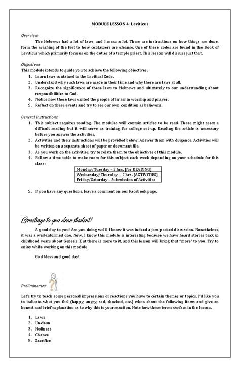 Download Leviticus Lesson Four 