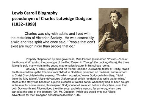 lewis carroll biography conclusion examples