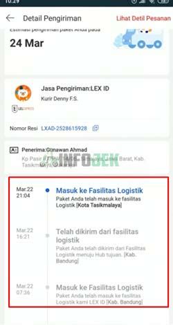 LEX ID RESI - Cek Resi Lazada - Resinesia