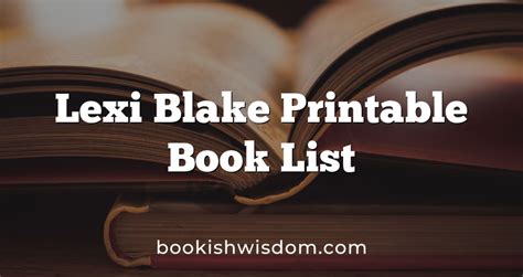 Lexi Blake Book List