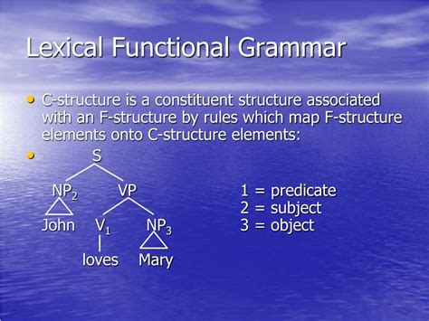 Lexical Functional Grammar