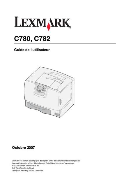 Read Online Lexmark C782 Manual Guide 