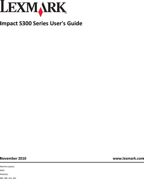 Download Lexmark S300 User Guide 