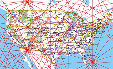 Ley Lines Map Usa