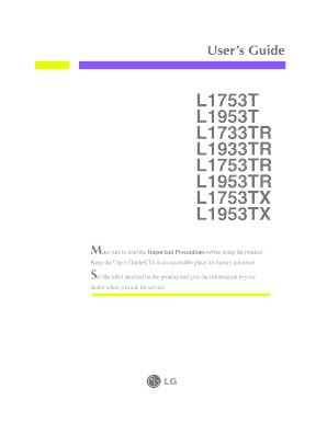 Read Online Lg Flatron Monitor User Guide 