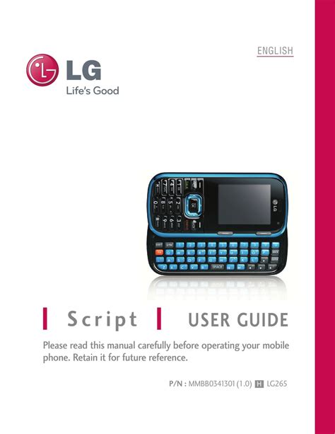 Full Download Lg Script Lg265 User Guide Manual 