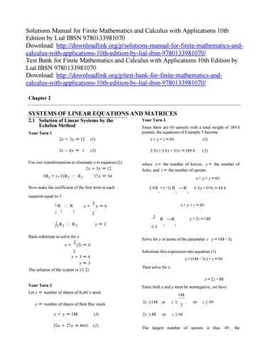 Read Online Lial Calculus With Applications Solutions 