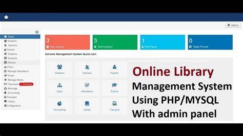 library management system using php and mysql
